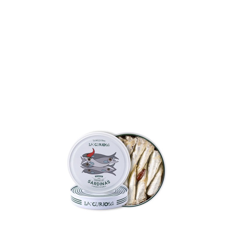 Sardinilla en AO Picante La Curiosa 10/14 piezas Lata 120Gr